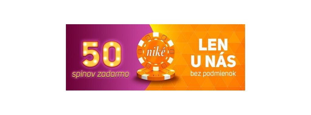 50 spinov zadarmo v Niké