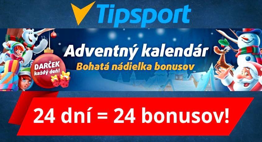 Adventný kalendár Tipsport Casino bonus Slovensko