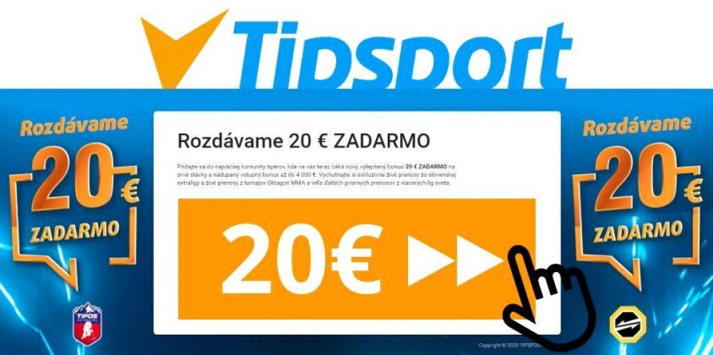 akcny kod tipsport 20€ bonus