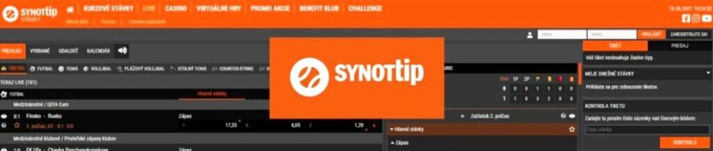 Synottip.sk kontrola tiketu