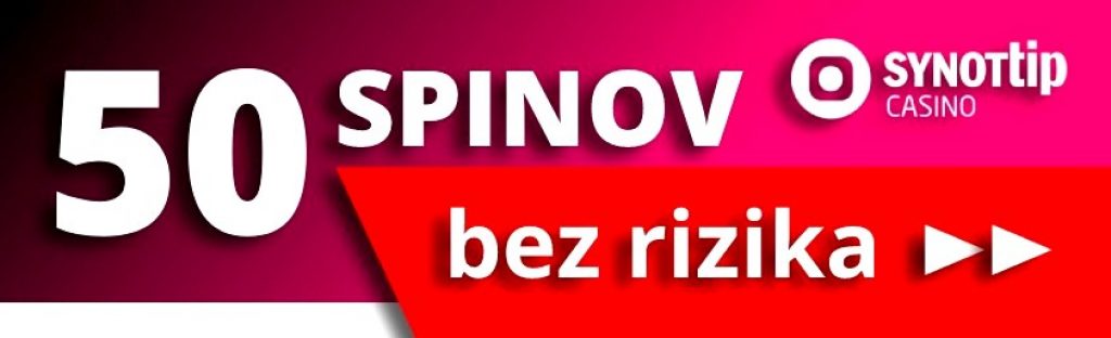 Synottip online casino 25 EUR NOVÝ bonus ako 50 spinov