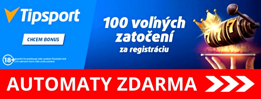 Tipsport automaty zdarma na Tipsporte so 100 voľnými zatočeniami