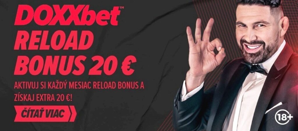 Doxxbet reload bonus 20 € a Attila Végh v saku s motýľom