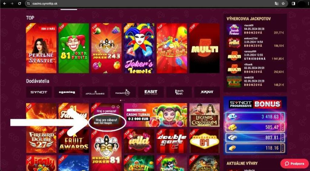 Ako hrať synottip casino automaty zadarmo