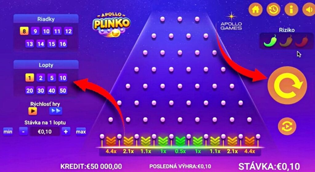 apollo plinko kredit a stávky online