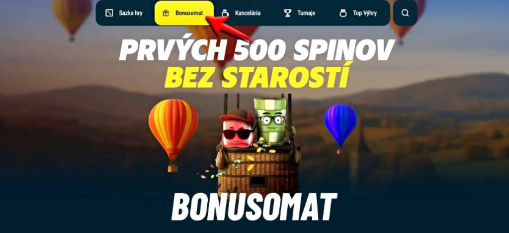 Bonusomat Sazka Hry casino SK - BONUSY