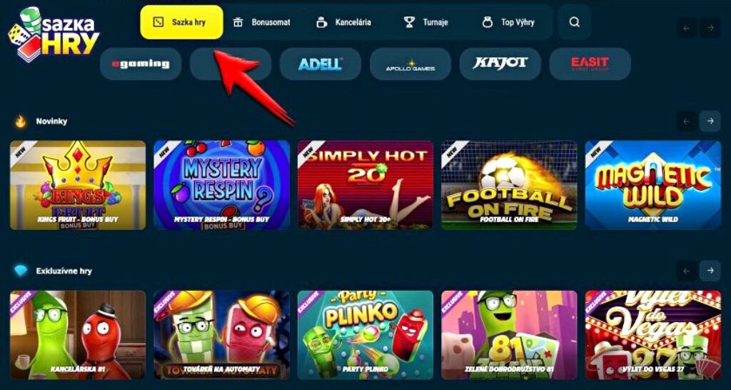 hlavná stránka Sazka Hry sk online kasína
