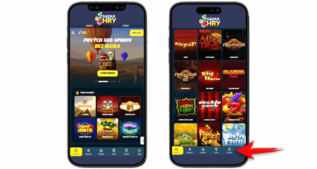 Sazka Hry casino mobilná aplikácia APK a APP - mobilná verzia