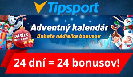 TIPSPORT ADVENTNÝ KALENDÁR 2020 | Vianočný bonus zadarmo | Free spiny na Vianoce!