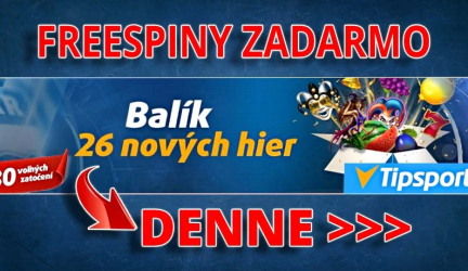 TIPSPORT BALÍK 26 Nových HIER | DENNE 20 FREE SPINOV ZADARMO! | Tipsport Kasíno Nové Hry s BONUSOM