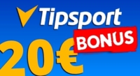 1️⃣ Tipsport bonus ZA REGISTRÁCIU 20€, 30€ alebo 50€